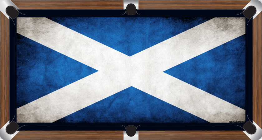 Scottish Flag Custom Made Printed Pool Snooker Billiard   Printed Pool Table Cloth  HD Png DownloadTransparent PNG