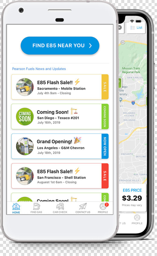 E85 Gas App For Android And Ios   Iphone  HD Png DownloadTransparent PNG