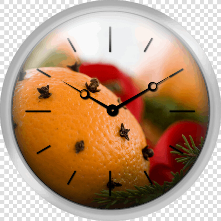 Close Up Of Orange Studded With Cloves   Wall Clock  HD Png DownloadTransparent PNG