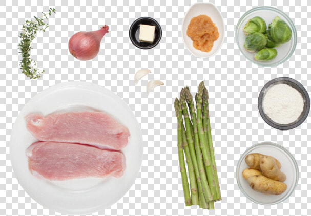 Lemon Thyme Turkey Cutlets With Asparagus  Brussels   Shabu shabu  HD Png DownloadTransparent PNG