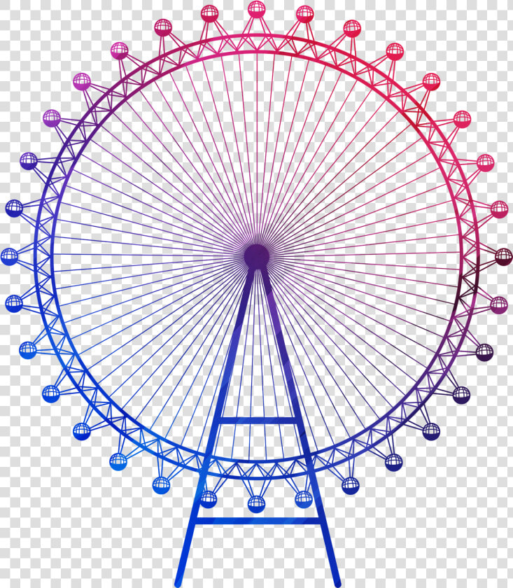 Atlanta Drawing Ferris Wheel   London Eye Vector Png  Transparent PngTransparent PNG