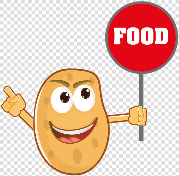 Food Cartoon Mascot Potato Character Smiling   Potato Clipart  HD Png DownloadTransparent PNG