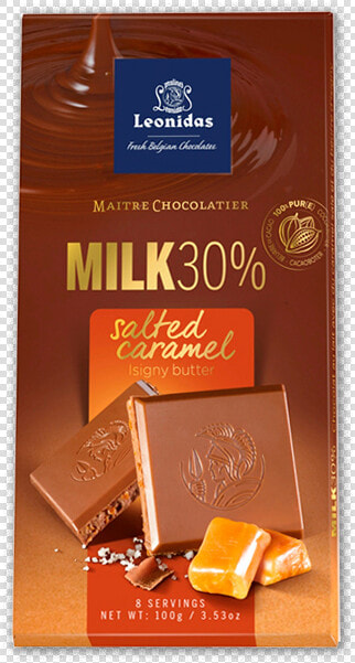 Leonidas Chocolate Bars Milk Salted Caramel  HD Png DownloadTransparent PNG