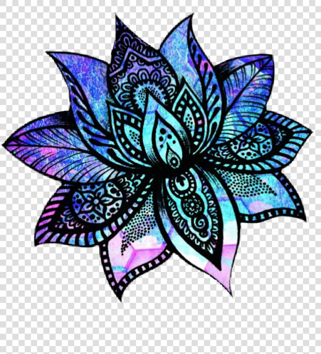  flower  doodle  space   Kwiat Lotosu Wzór Tatuażu  HD Png DownloadTransparent PNG