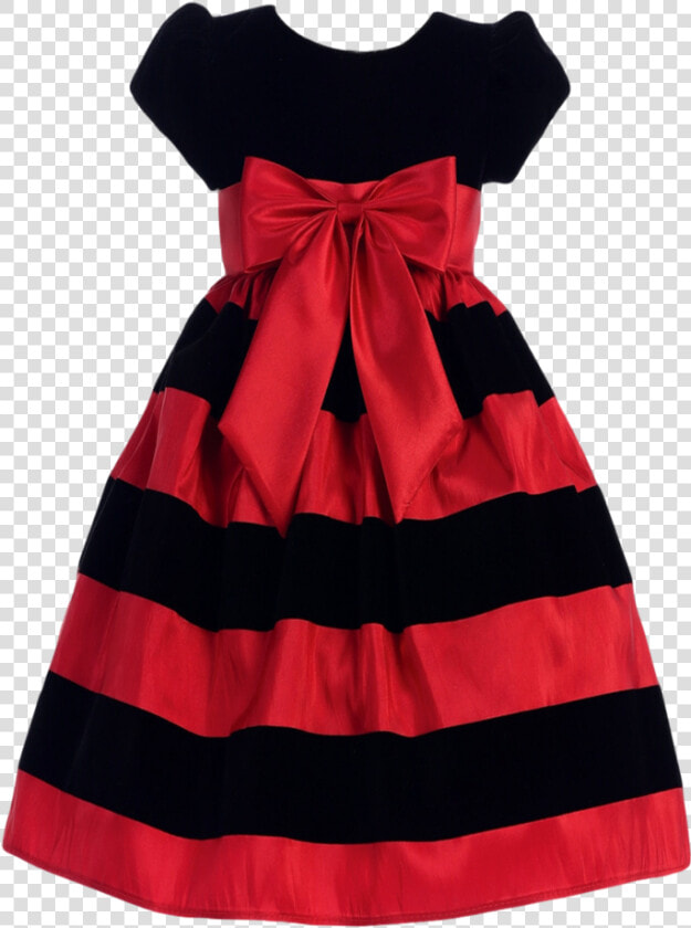 Christmas Dress Png   Girls Black Dress With Red Bow  Transparent PngTransparent PNG