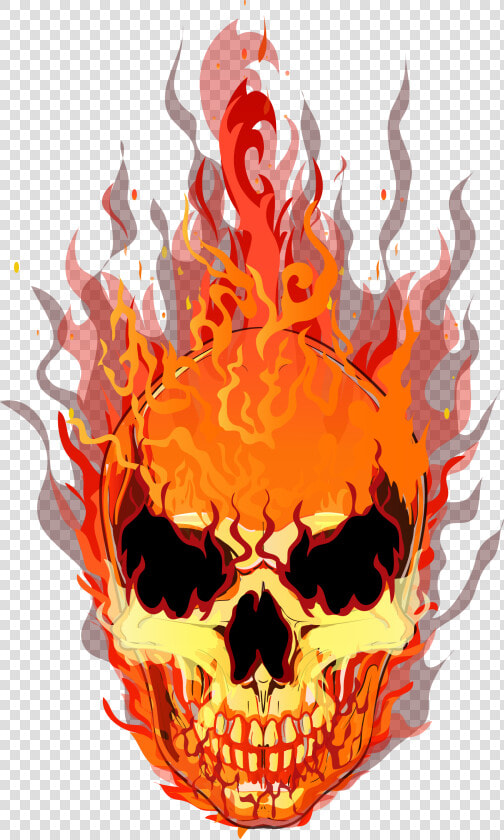 Skull T shirt Fire Flame   Fire Skeleton Logo Png  Transparent PngTransparent PNG