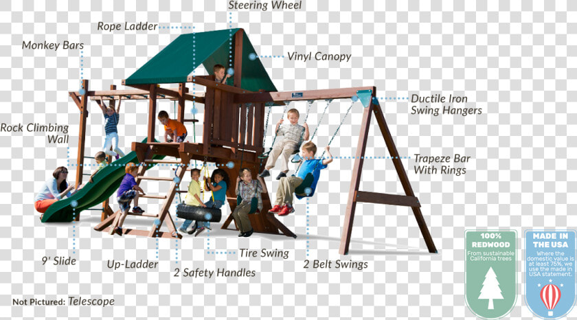 Two Ring Play Set With Monkey Bars   Playground With Monkey Bars Playset  HD Png DownloadTransparent PNG