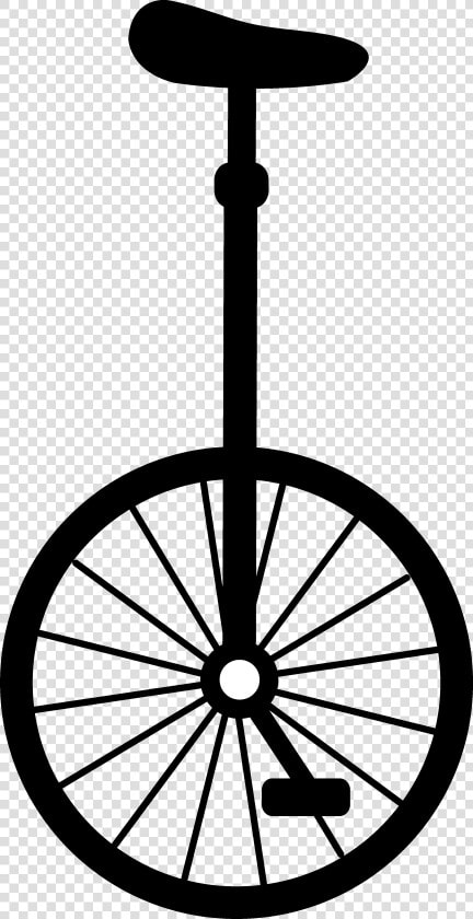 Man On Unicyle Png Black And White   Unicycle Clipart Black And White  Transparent PngTransparent PNG