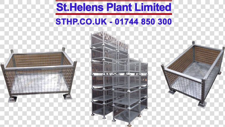 Metal Mesh Steel Bin   Scaffold Stillage  HD Png DownloadTransparent PNG