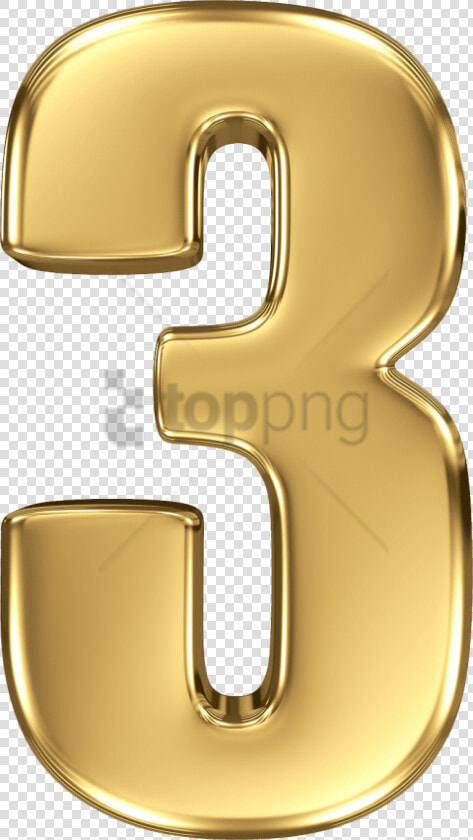 Gold Number Png   Number 3 Gold Png  Transparent PngTransparent PNG