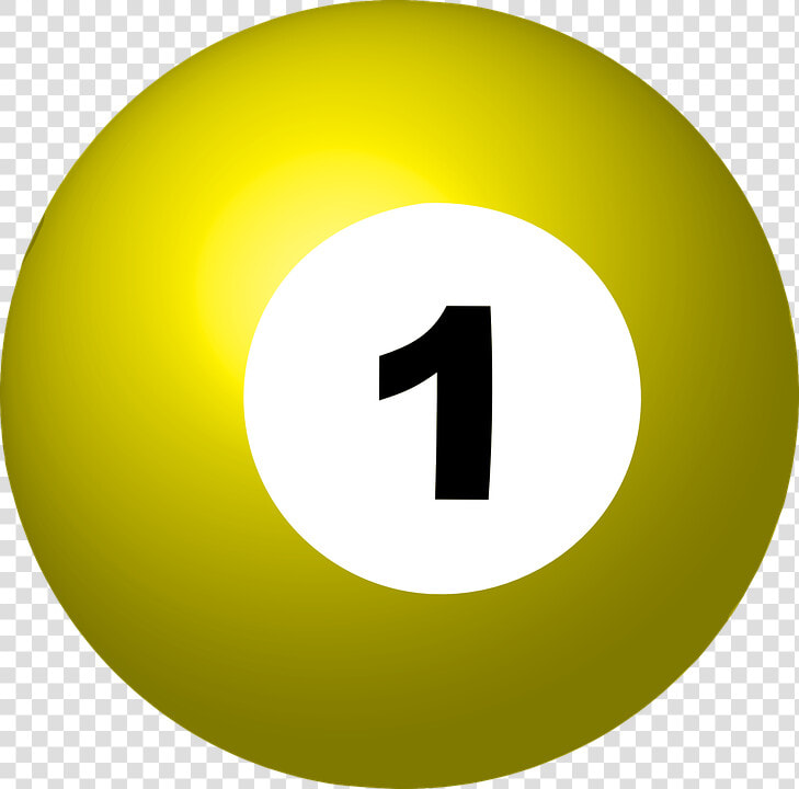 Billiard Ball Clipart Bola   Pool Ball Number 1  HD Png DownloadTransparent PNG