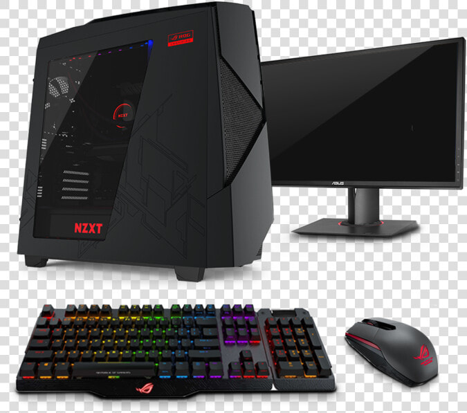 Nzxt Noctis 450 rog Edition   Asus Rog Claymore Mk  HD Png DownloadTransparent PNG