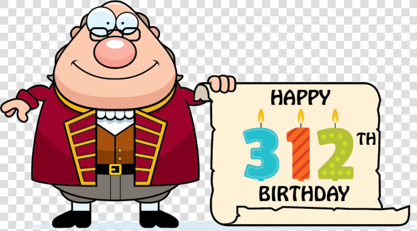 Happy Birthday Clipart Ben   Benjamin Franklin Cartoon Drawing  HD Png DownloadTransparent PNG