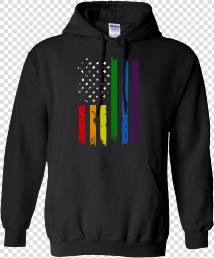 Gay Pride Flag Rainbow American Flag Pullover Hoodie   Augustiner Bräu Pullover  HD Png DownloadTransparent PNG