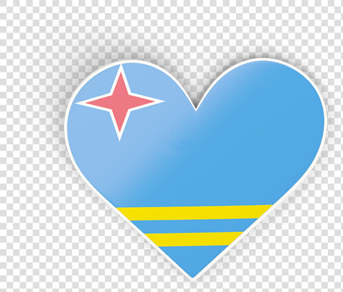 Aruba Flag Png Transparent Images   Aruba Heart Flag Png  Png DownloadTransparent PNG