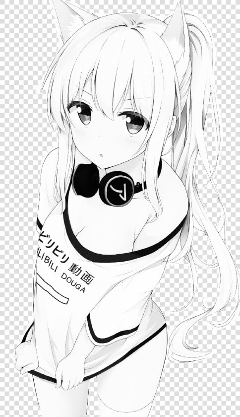 Anime Ecchi Png   Cute Anime Girls With Headphones  Transparent PngTransparent PNG