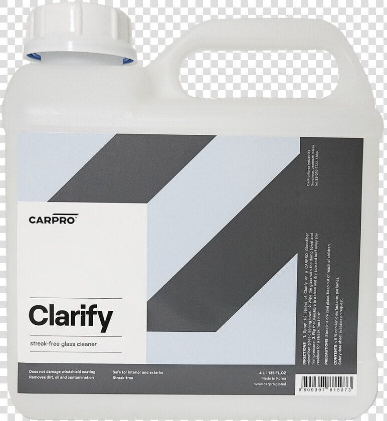 Carpro Clarify Glass Cleaner 1 Gallon  HD Png DownloadTransparent PNG