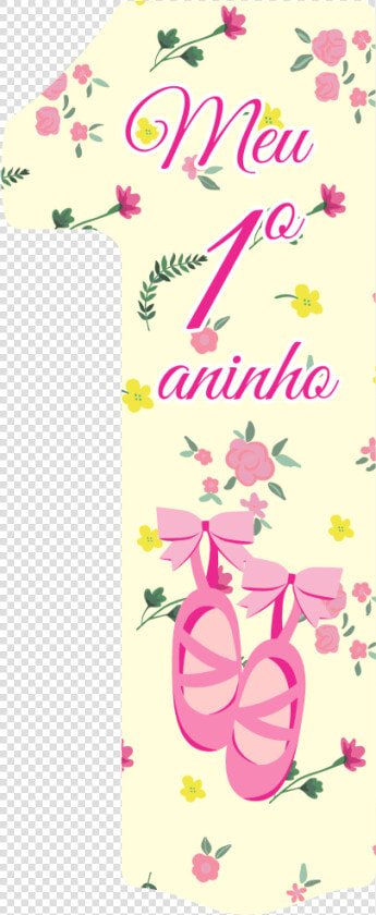 Adesivo Meu Primeiro Aninho Sapatilha Bailarina   Greeting Card  HD Png DownloadTransparent PNG