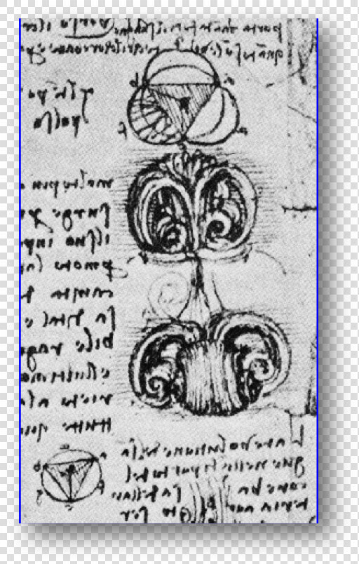 Early Drawings Of The Aortic Valve By Leonardo Da Vinci   Leonardo Da Vinci Aortic Valve  HD Png DownloadTransparent PNG