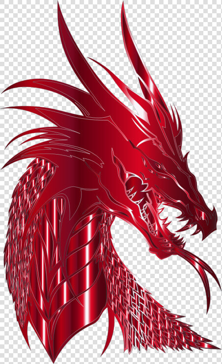 Crimson Dragon Head   Dragon Head Silhouette  HD Png DownloadTransparent PNG