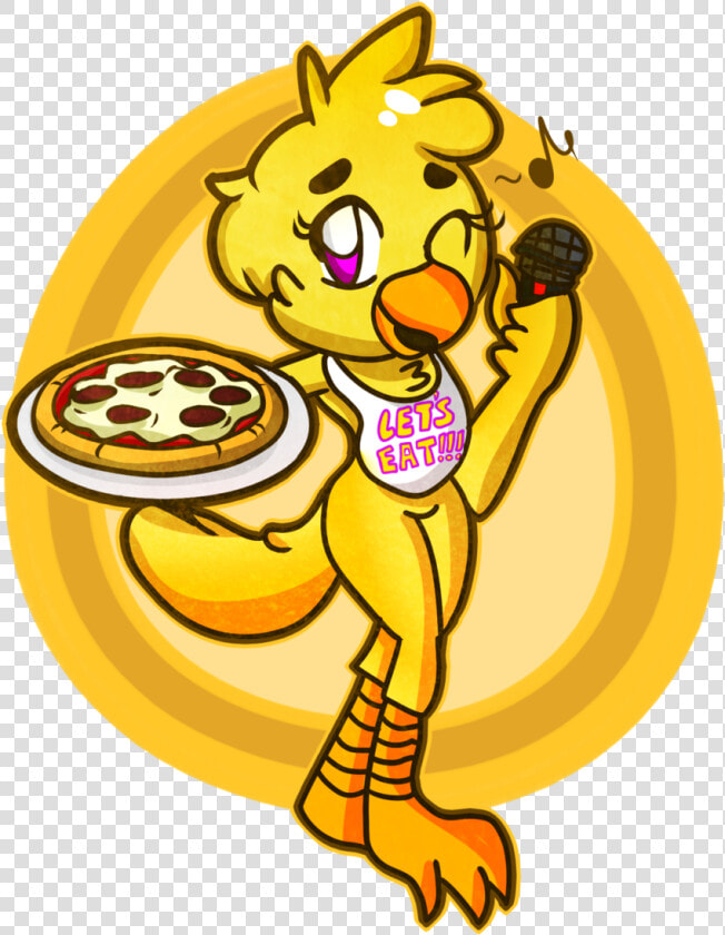 Lets Eat Five Nights At Freddy S 2 Five Nights At Freddy   Cute Chica The Chicken Fanart  HD Png DownloadTransparent PNG