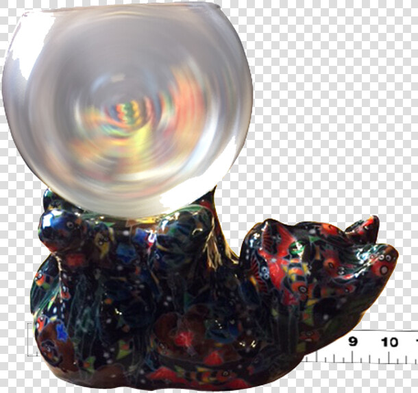 Black Undersea Cat Holding Fish Bowl   Ceramic  HD Png DownloadTransparent PNG