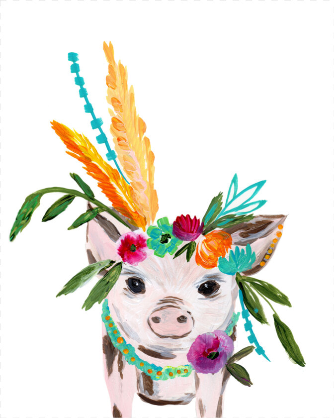 Boho Pig  art Print  Class Lazyload Lazyload Fade  HD Png DownloadTransparent PNG