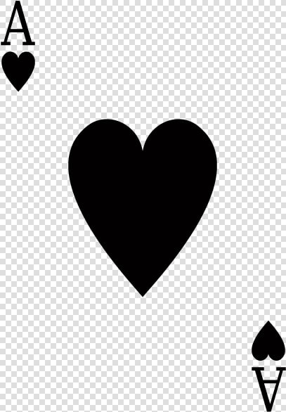 Ace Of Hearts Png   Black Ace Of Heart  Transparent PngTransparent PNG