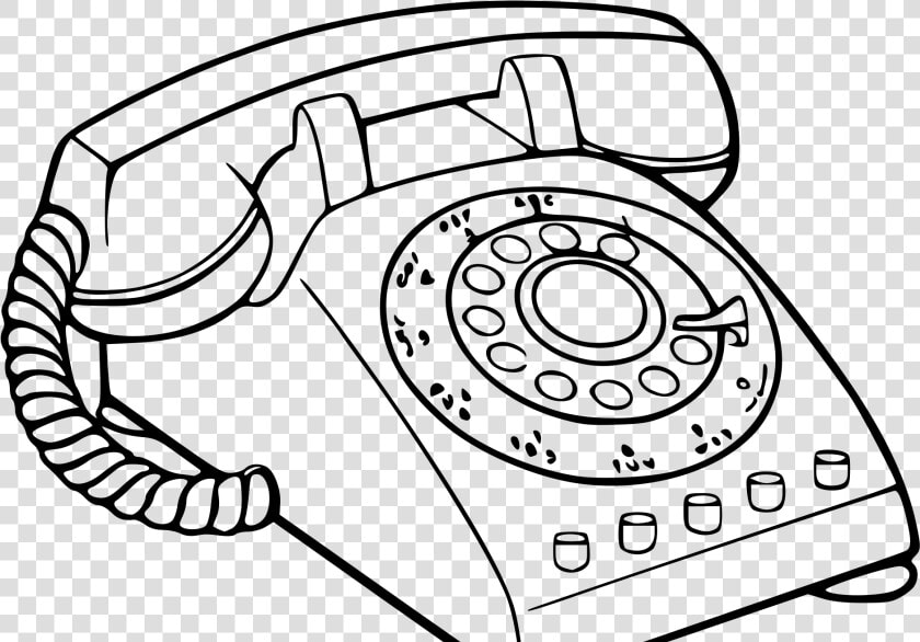 Clip Art Old Phone Drawing   Old School Phone Drawing  HD Png DownloadTransparent PNG