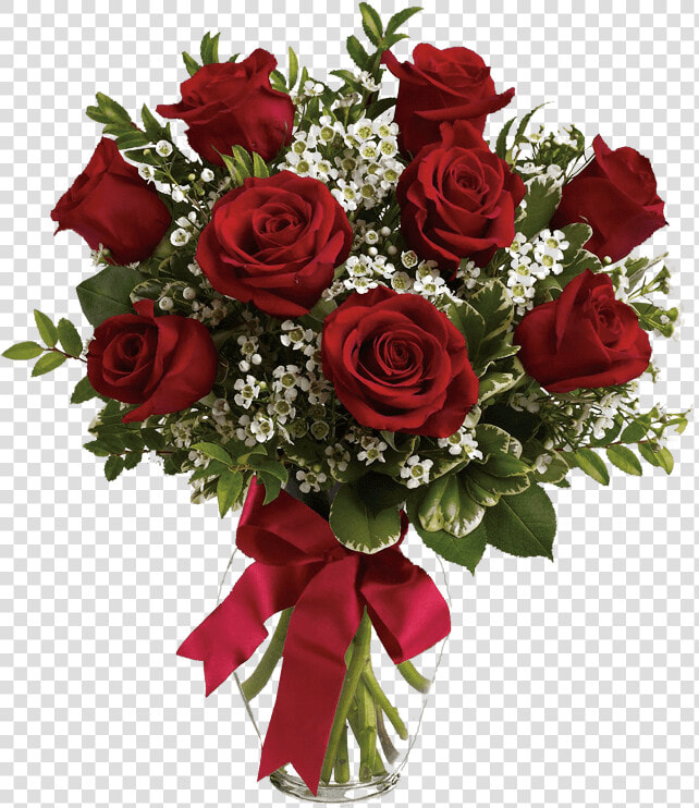 Vase Of Red Roses Transparent Image   Beautiful Flower Bouquets For Birthday  HD Png DownloadTransparent PNG