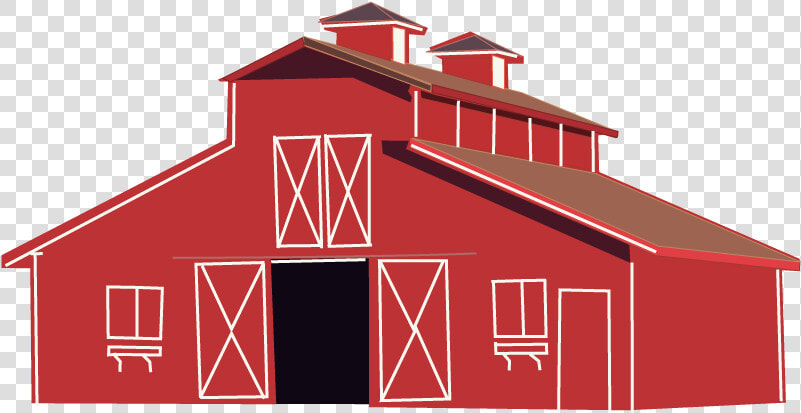 Barn Farm Clip Art   Red Barn Clip Art  HD Png DownloadTransparent PNG