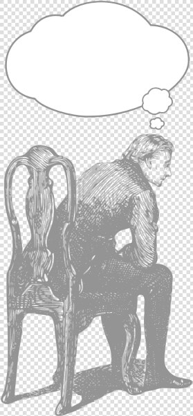 Vector Drawing Of Man Sitting On Chair And Thinking   Fracaso Escolar Flavia Terigi  HD Png DownloadTransparent PNG