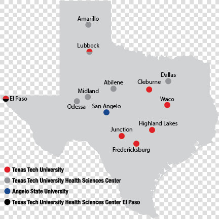 Texas Tech On Texas Map  HD Png DownloadTransparent PNG