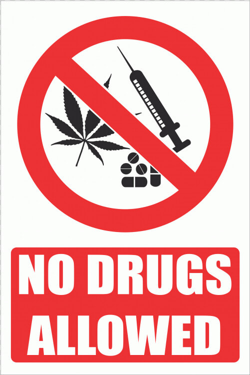 No Drugs Explanatory Safety Sign  HD Png DownloadTransparent PNG