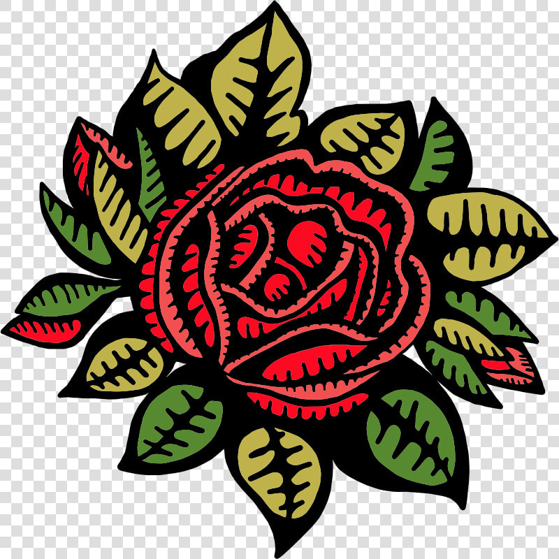 Red Rose Top View   Rose Drawing Public Domain  HD Png DownloadTransparent PNG