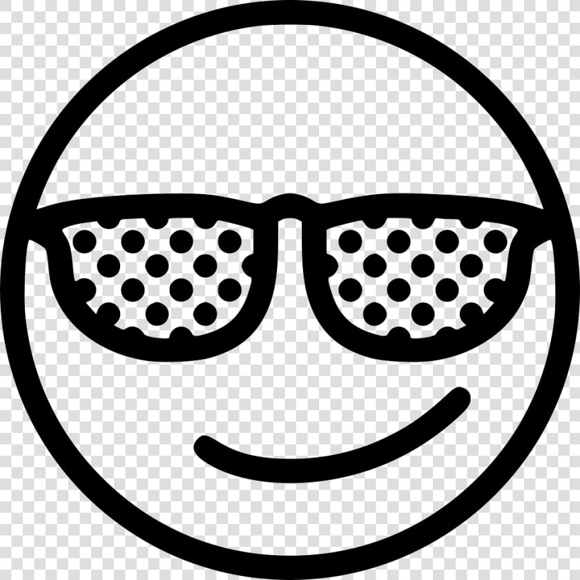 Cool   Cool Emoticon Black And White  HD Png DownloadTransparent PNG