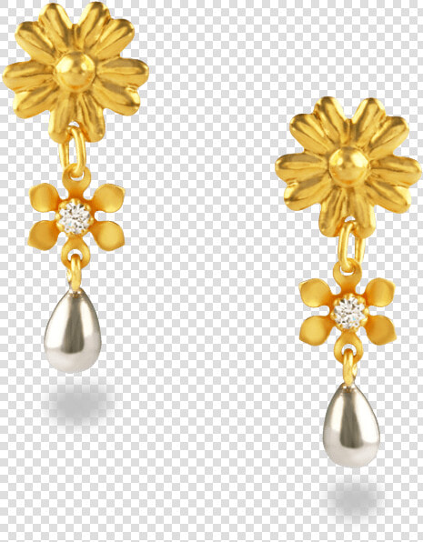 22ct Gold Daisy Earrings   Earrings  HD Png DownloadTransparent PNG