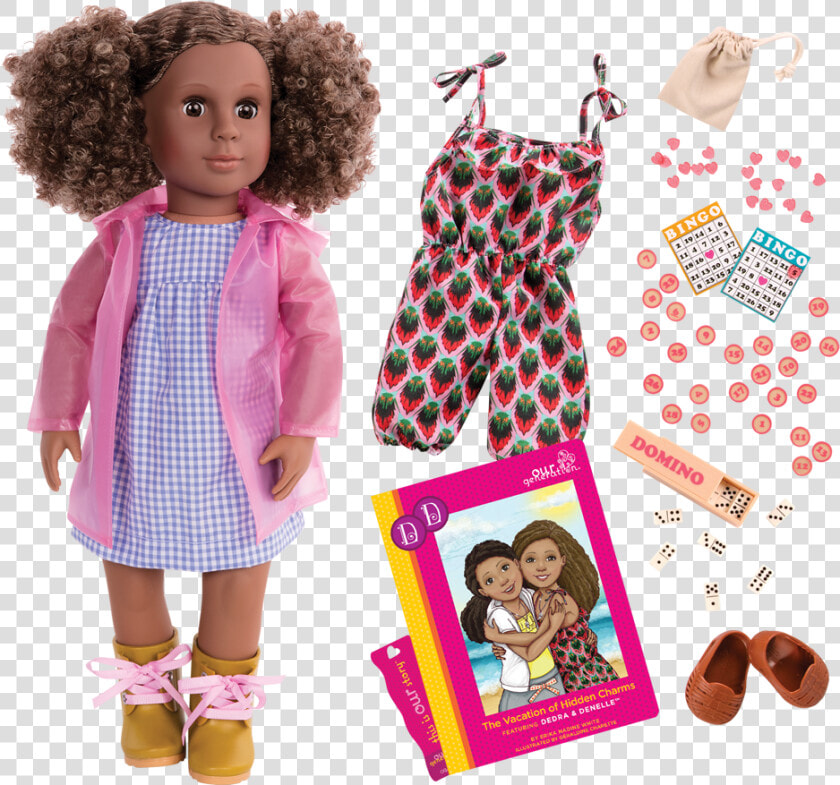 Denelle 18 inch Deluxe Doll With Rain Gear And Storybook  HD Png DownloadTransparent PNG