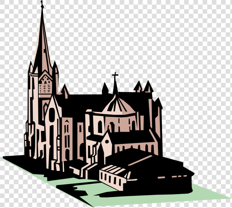 Vector Illustration Of Christian Church Cathedral House   Spire  HD Png DownloadTransparent PNG