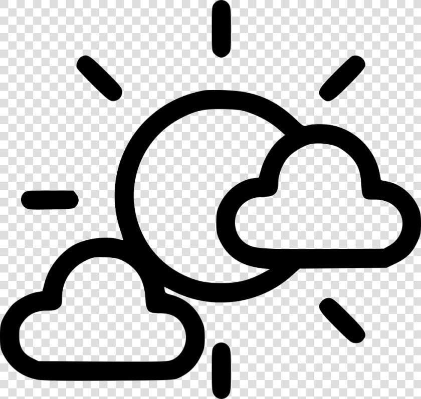 Cloud Clouds Sun Cloudy   Sunny And Cloudy Icon  HD Png DownloadTransparent PNG