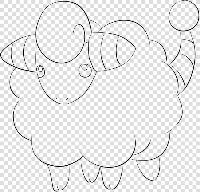 Mareep Lineart   Line Art  HD Png DownloadTransparent PNG