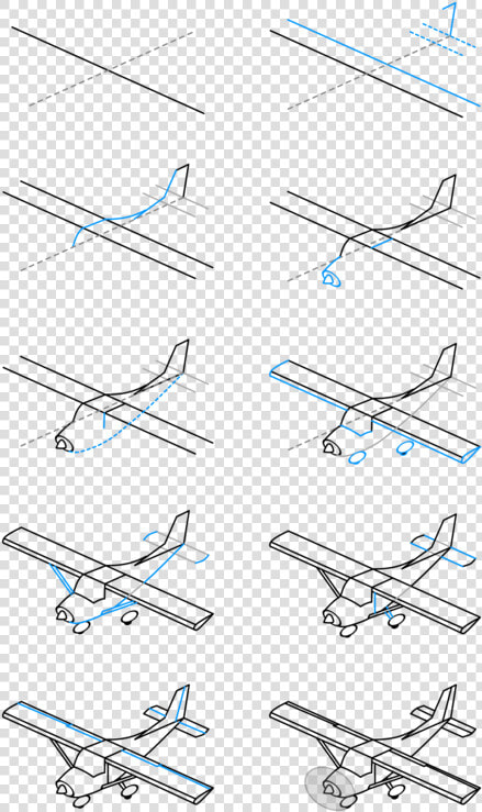 Drawing Airplane Cartoon   Aeroplane Drawing Step By Step  HD Png DownloadTransparent PNG