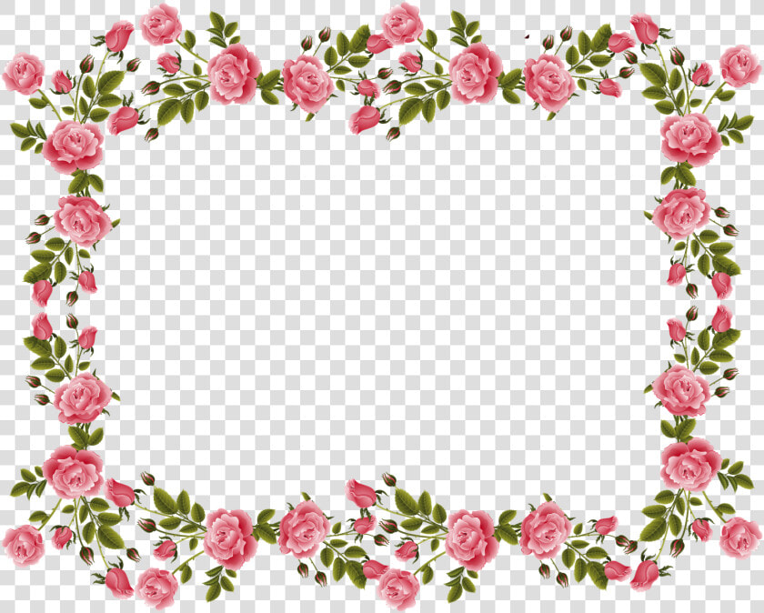 Vintage Border Frame Hd Wallpaper Clipart   Flower Border Png Pink  Transparent PngTransparent PNG