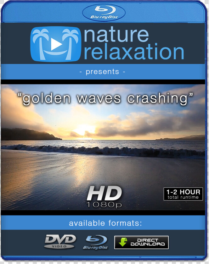 Golden Waves Crashing At Sunset   Aquarium For Relaxation 4k Uhd Screensaver Bluray  HD Png DownloadTransparent PNG