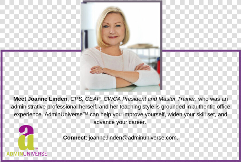 Meet Joanne Linden  Cps  Ceap  Cwca President And Master   Girl  HD Png DownloadTransparent PNG