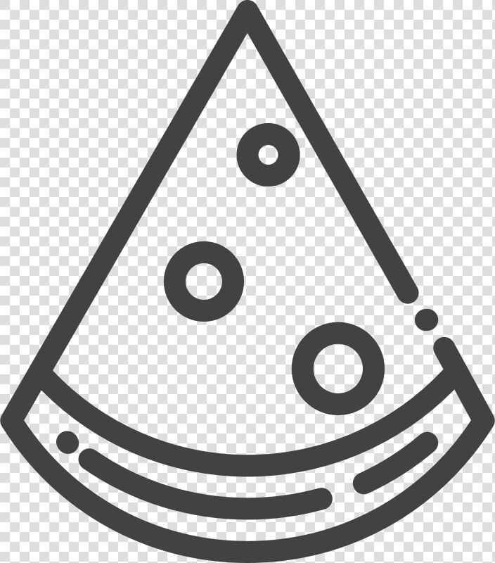 Triangle area symbol   Pizza Vector Black And White  HD Png DownloadTransparent PNG