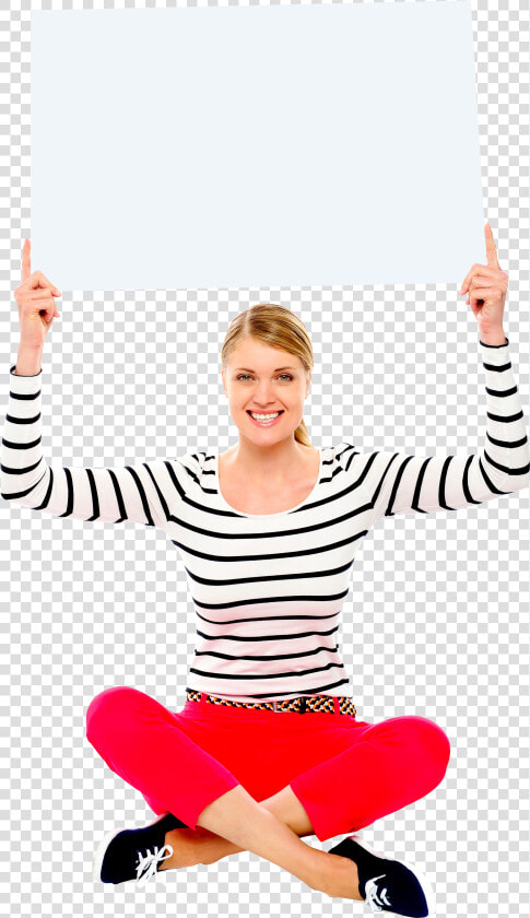 Girl Holding Banner   Girl With Banner Png  Transparent PngTransparent PNG