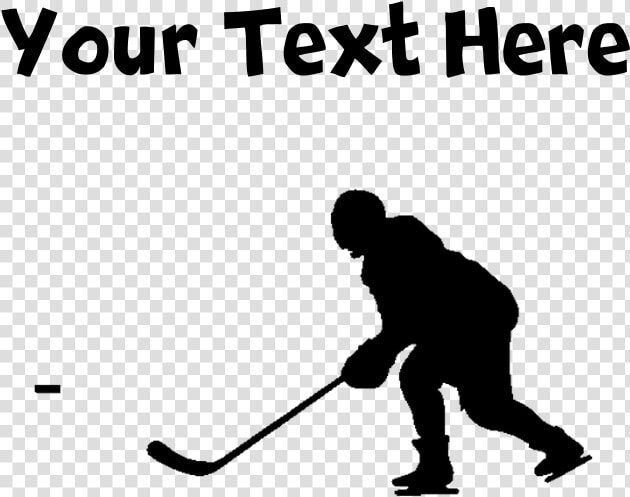 Hockey Player Silhouette Shirt   College Ice Hockey  HD Png DownloadTransparent PNG