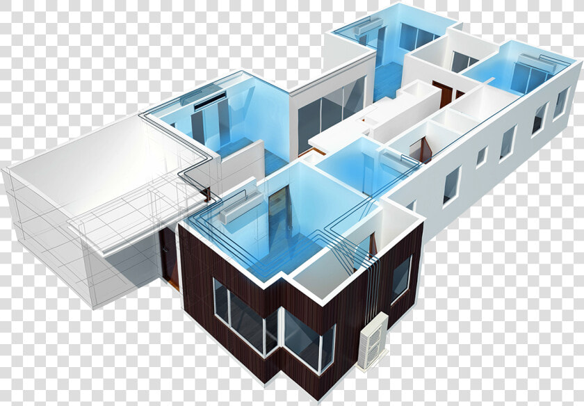 Daikin Multi Split System Air Conditioning Diagram   Architecture  HD Png DownloadTransparent PNG