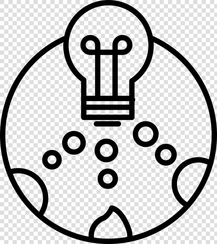 Light Bulb In A Circle With Small Circles  HD Png DownloadTransparent PNG